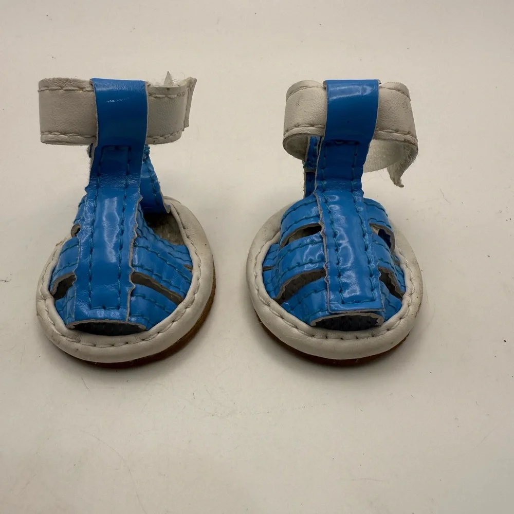 Blue and White dog/cat sandals